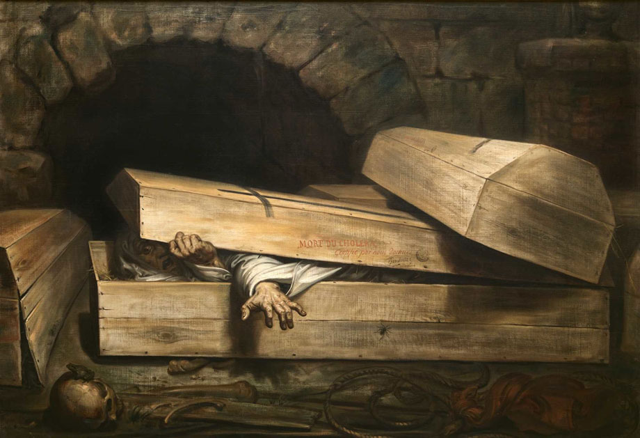 Antoine Wiertz, dipinto di uomo sepolto da vivo - immagine: pubblico dominio